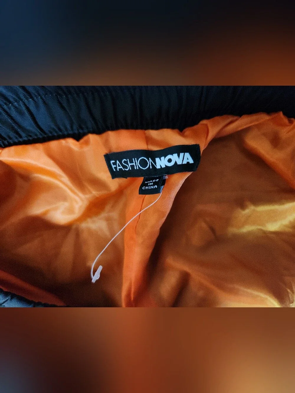 Fashion Nova Black Nylon Parachute Bubble Cargo Mini Skirt Large Halloween Punk
